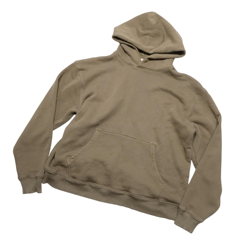 Elwood Hoodie Sweatshirt Womens M Brown Organic Cotton Terry Kangaroo Pocket